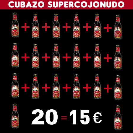 Cubazo Cojonudo Superbestia 20 Botellines Amstel = 20â‚¬